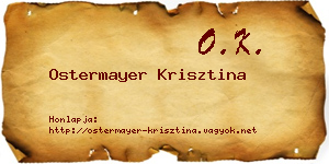 Ostermayer Krisztina névjegykártya