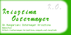 krisztina ostermayer business card